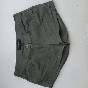 Ambiance Vintage Shorts Green and Hae Solid Bottoms